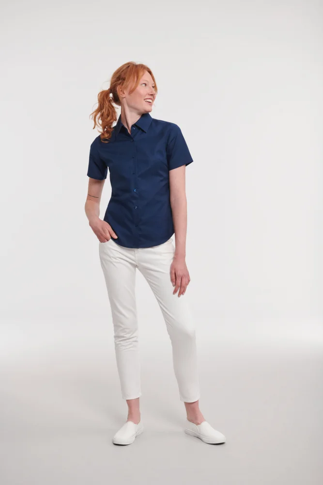 Oxford Bluse kurzarm