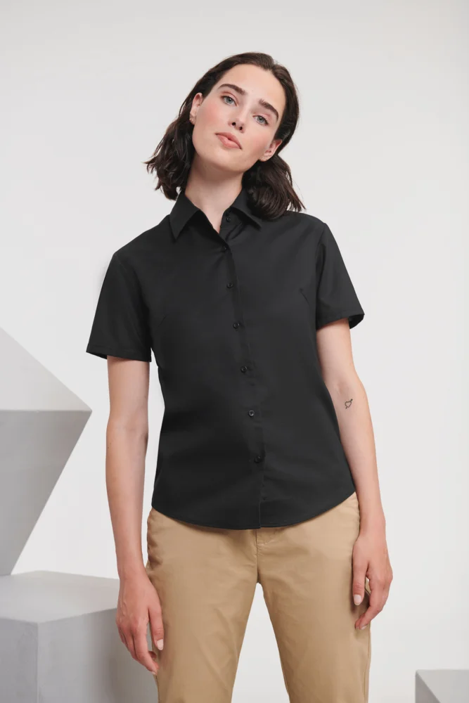 Oxford Bluse kurzarm