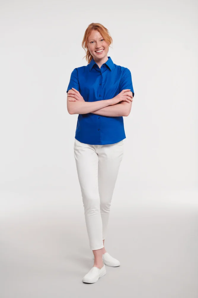 Oxford Bluse kurzarm