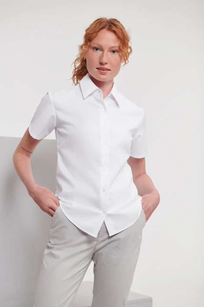 Oxford Bluse kurzarm