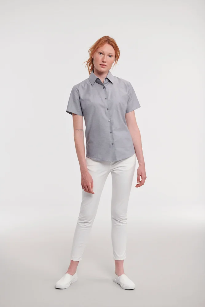 Oxford Bluse kurzarm
