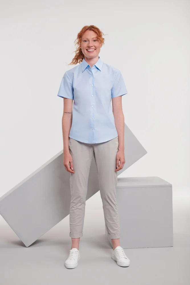 Oxford Bluse kurzarm