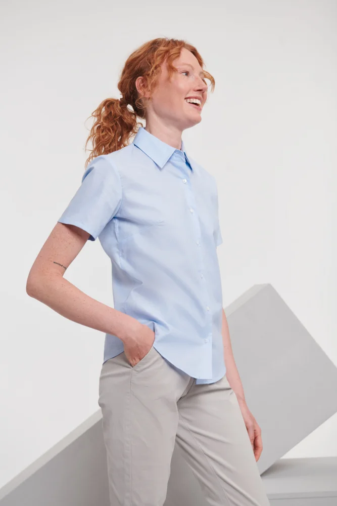 Oxford Bluse kurzarm
