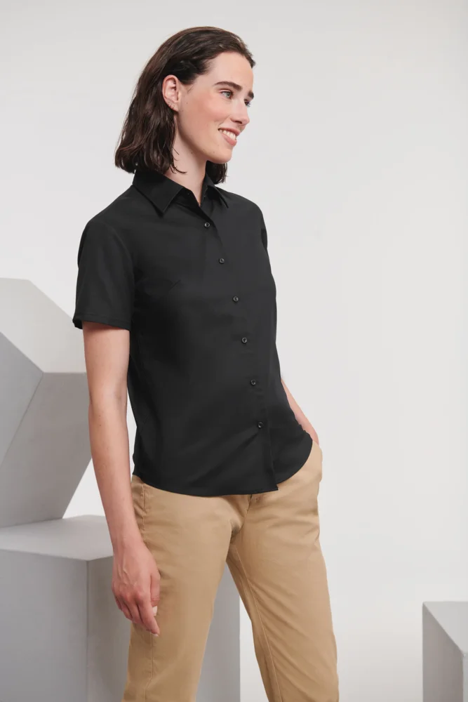 Oxford Bluse kurzarm