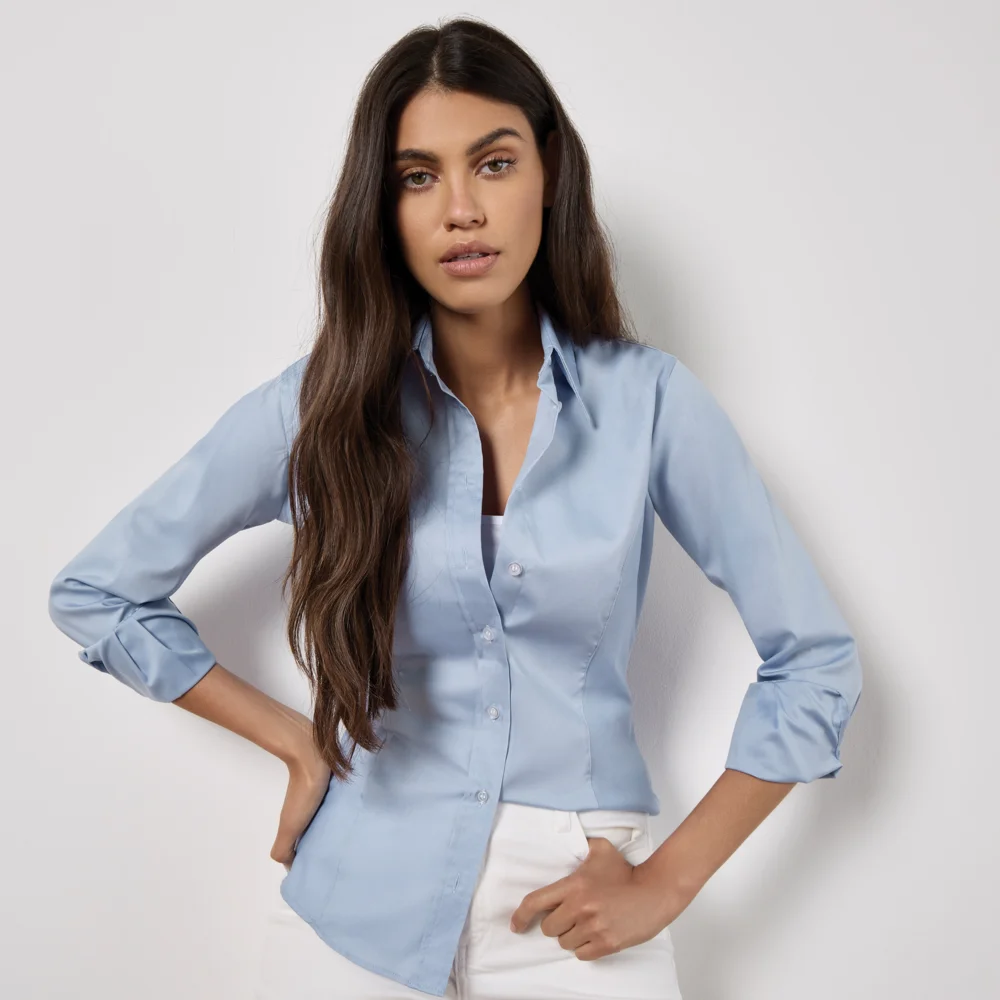 Oxford Bluse langarm
