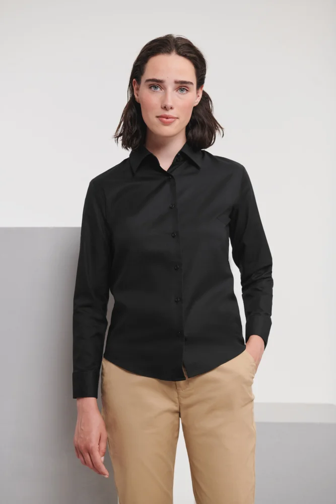 Oxford Bluse langarm