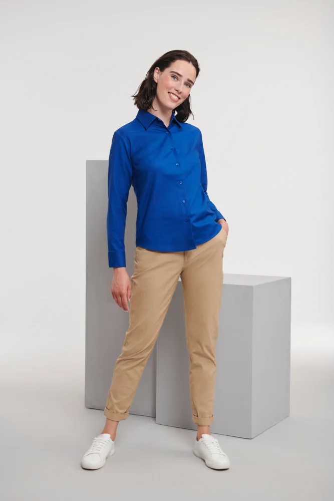 Oxford Bluse langarm