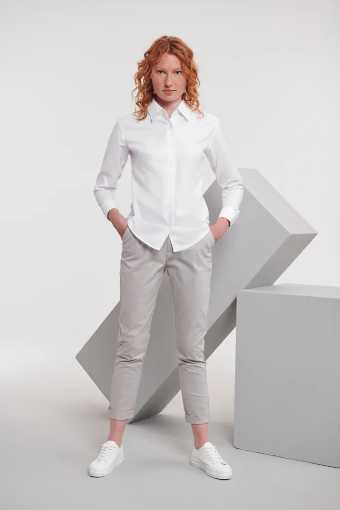 Oxford Bluse langarm