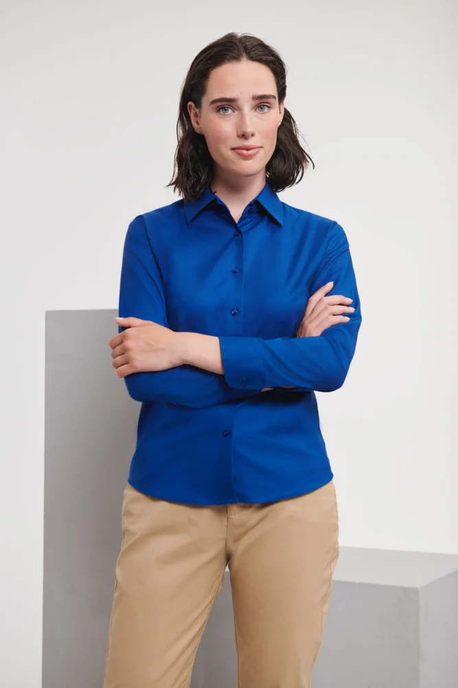 Oxford Bluse langarm