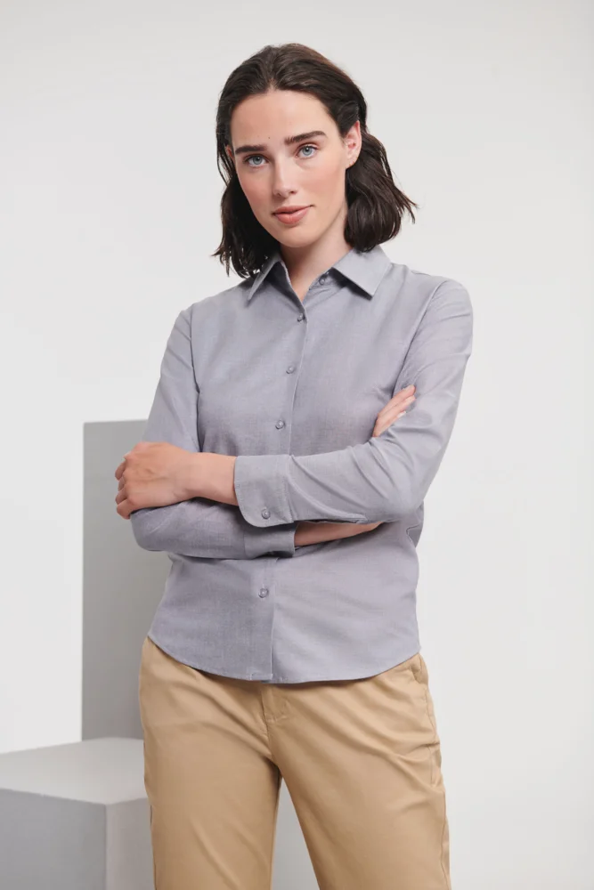 Oxford Bluse langarm