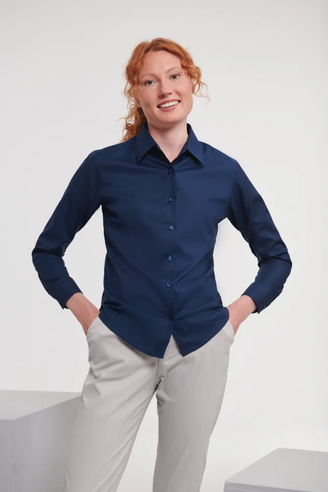 Oxford Bluse langarm