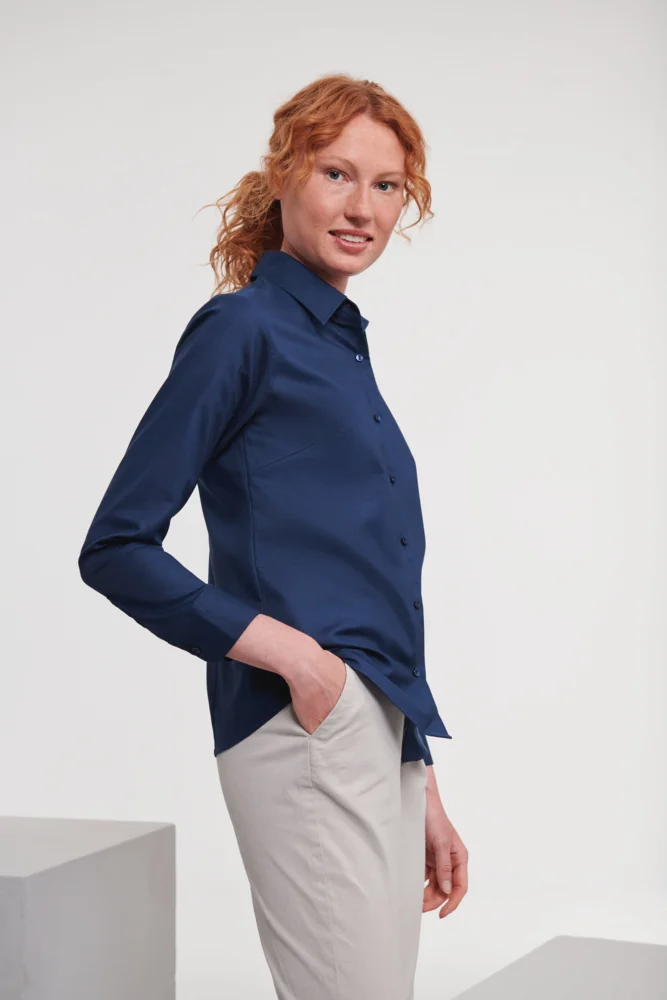 Oxford Bluse langarm
