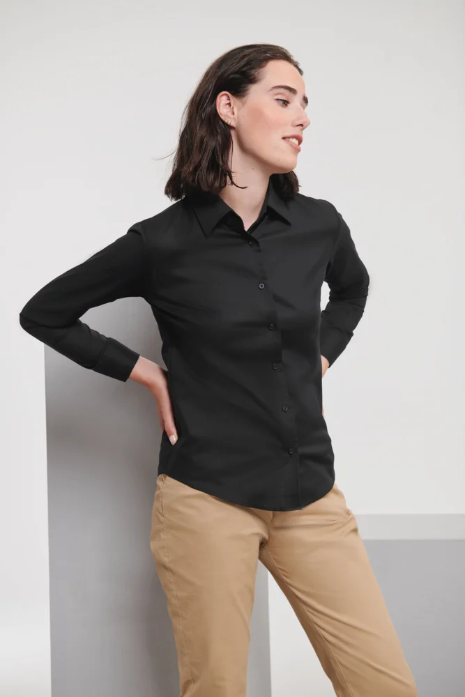 Oxford Bluse langarm