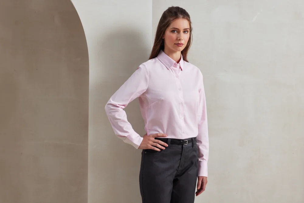 Oxford Striped Blouse long-sleeve