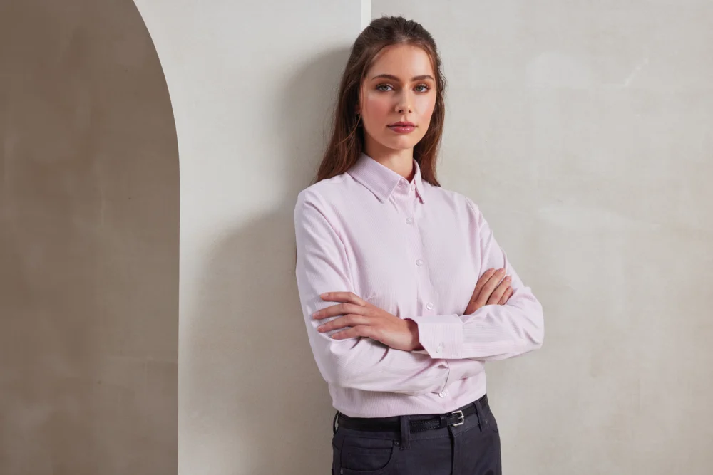 Oxford Striped Blouse long-sleeve