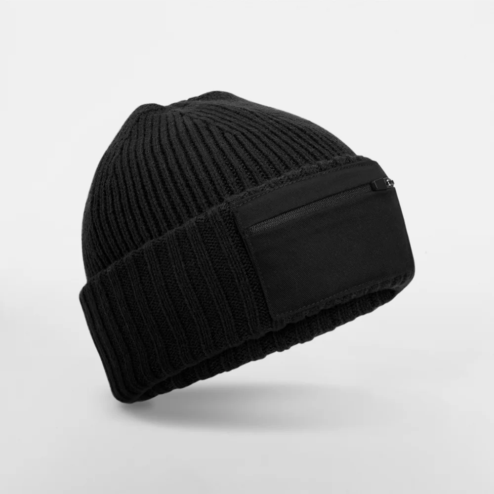 Patch Beanie mit Zip