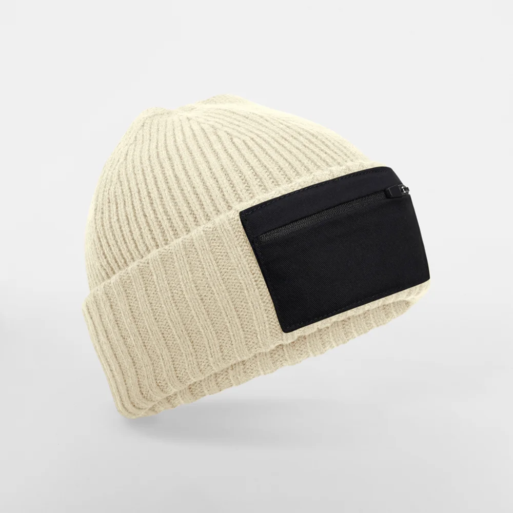 Patch Beanie mit Zip