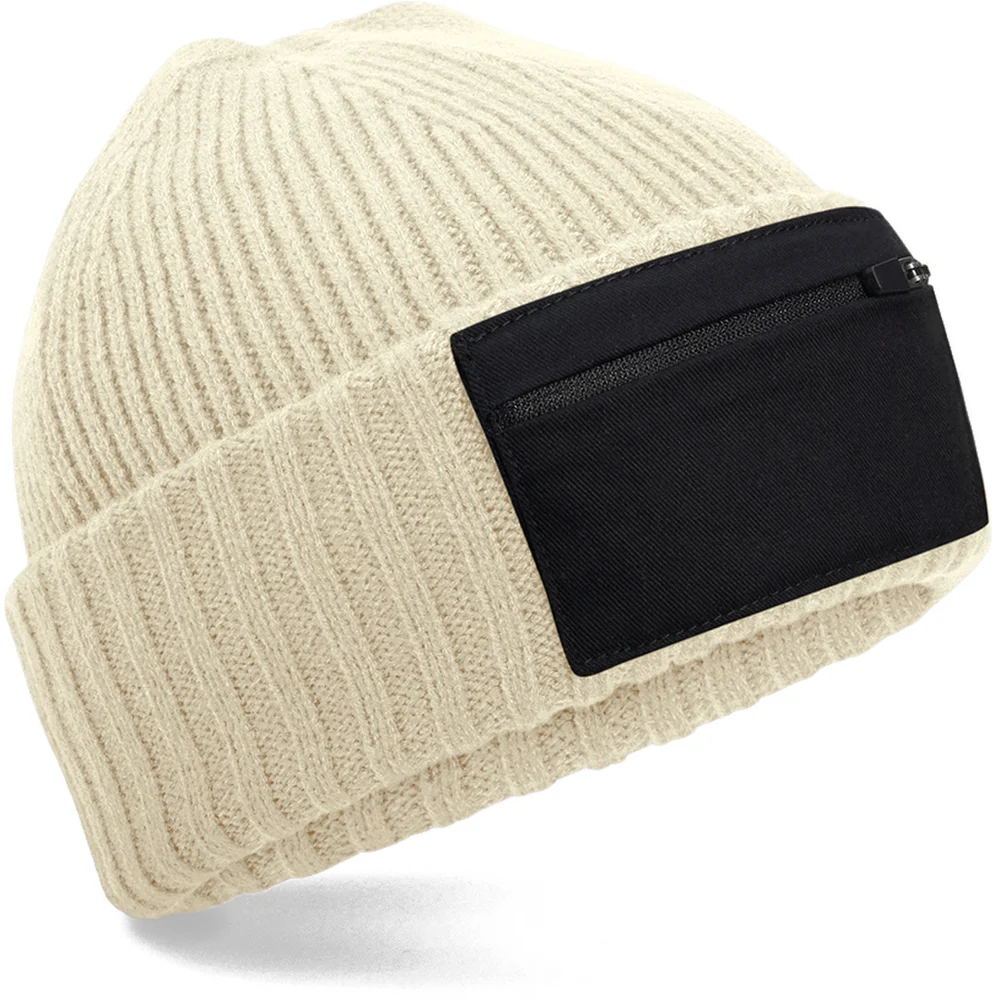 Patch Beanie mit Zip