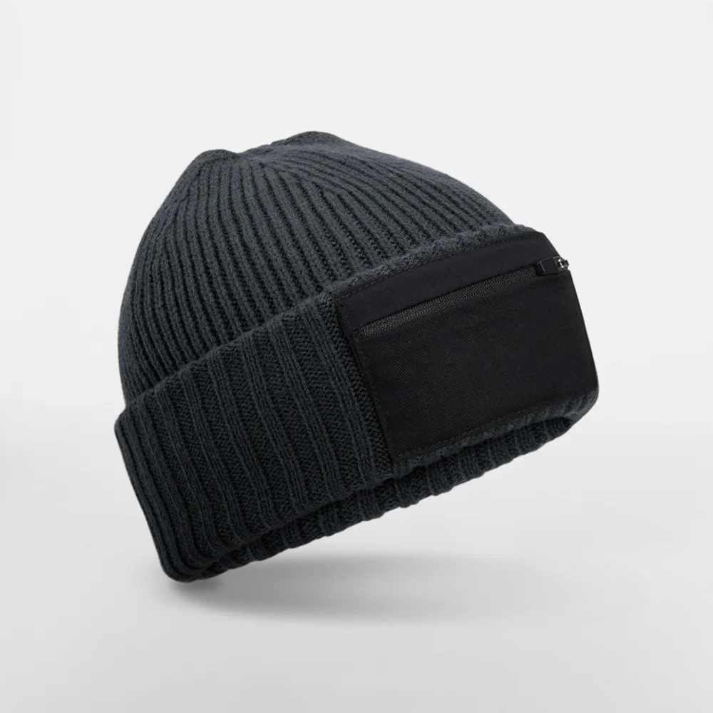 Patch Beanie mit Zip