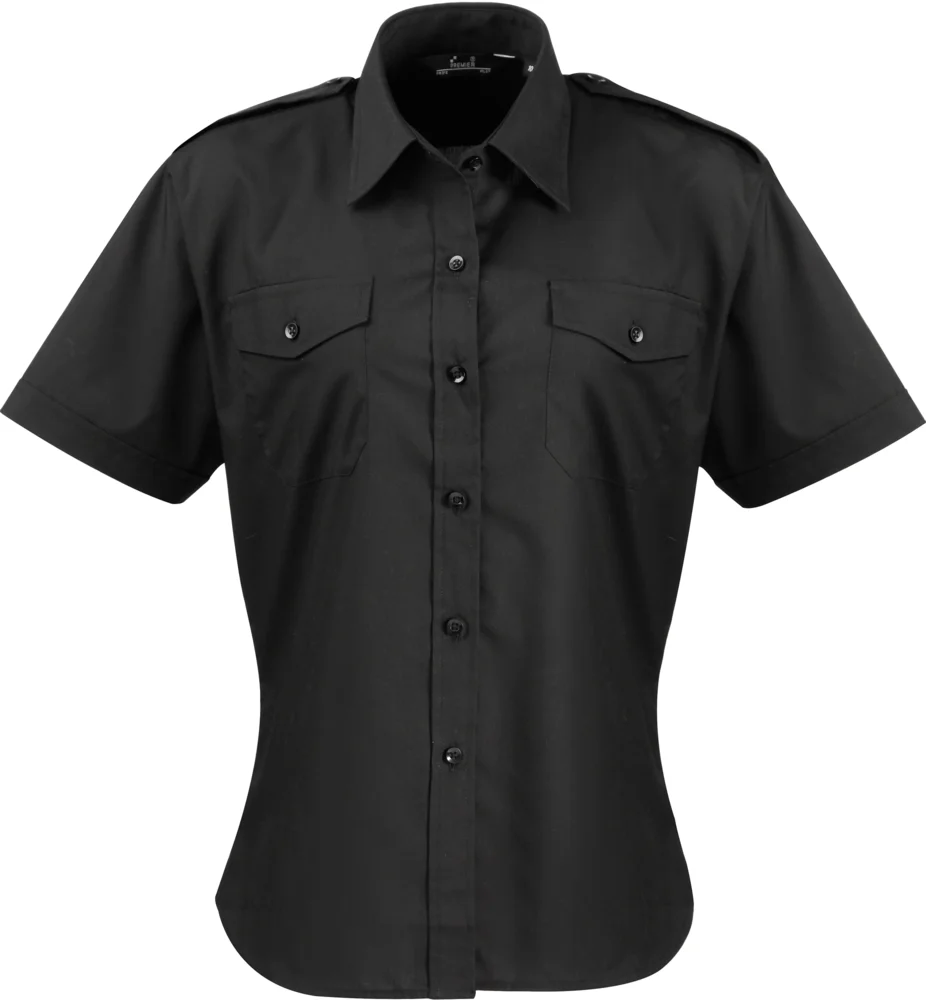 Piloten Bluse kurzarm