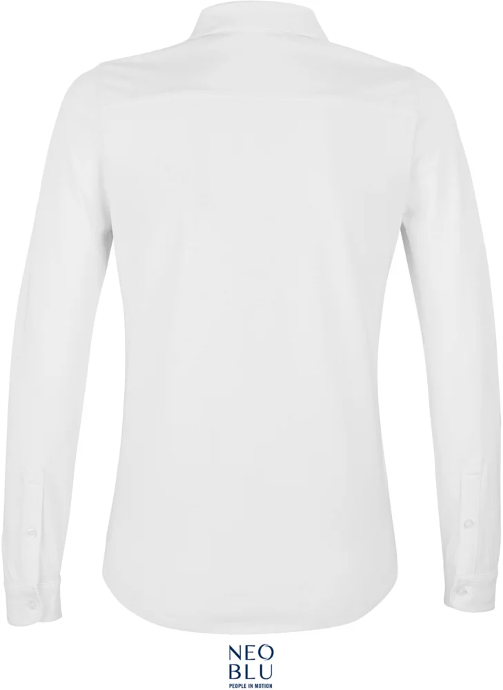 Piqué Bluse langarm