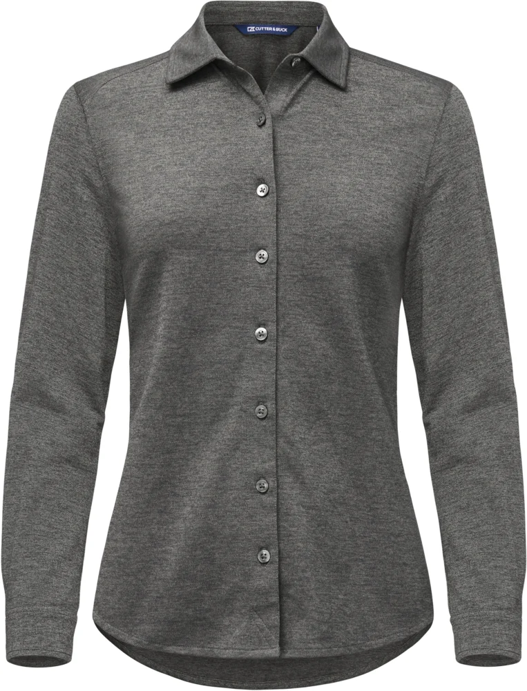 Piqué Bluse langarm