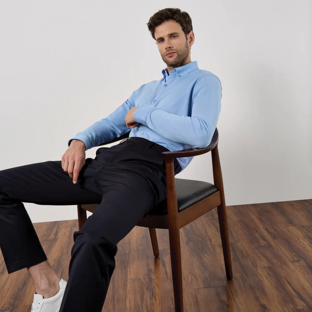 Piqué Hemd langarm "Superwash"