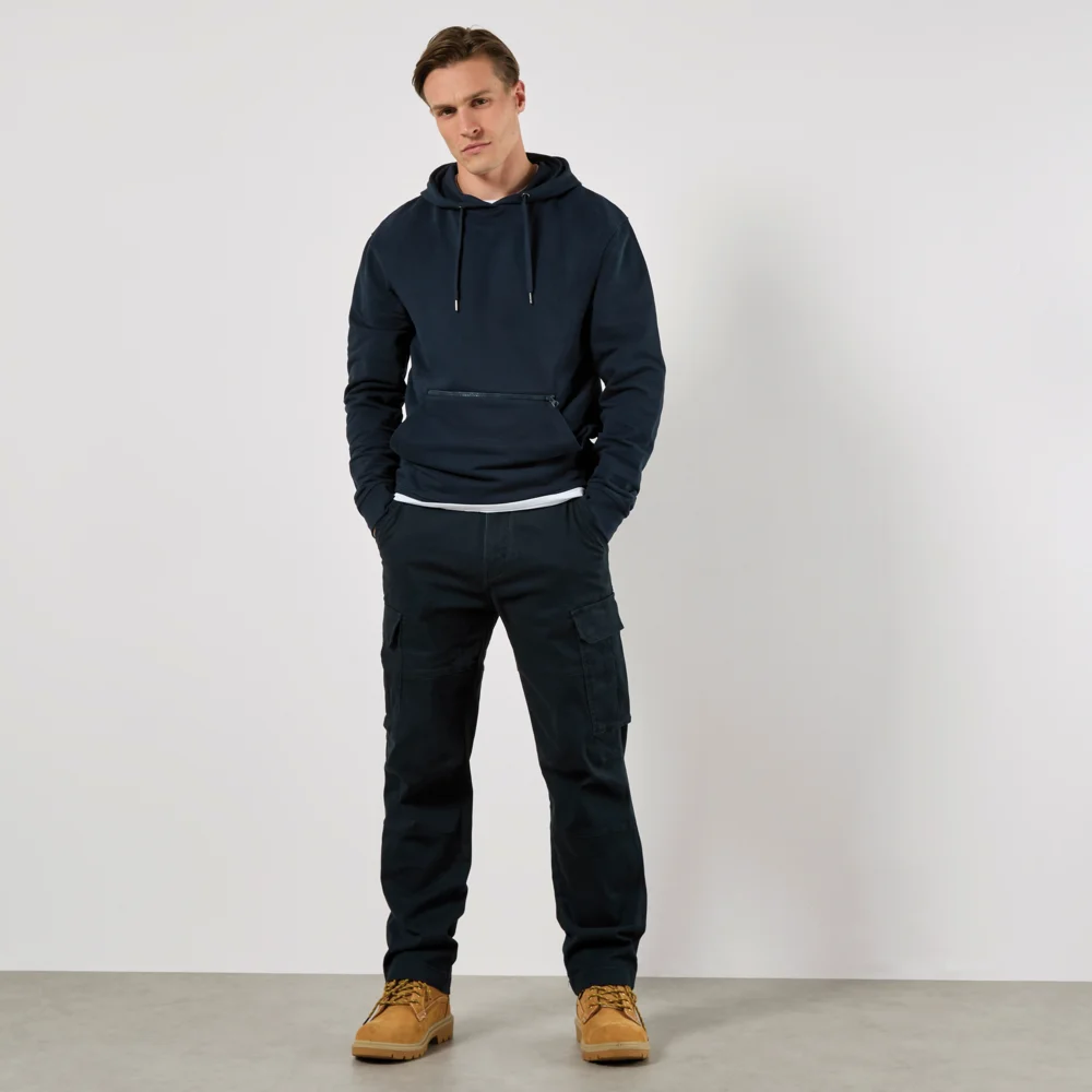 Piqué Kapuzen Sweater