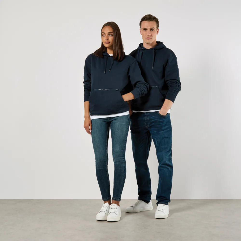Piqué Kapuzen Sweater