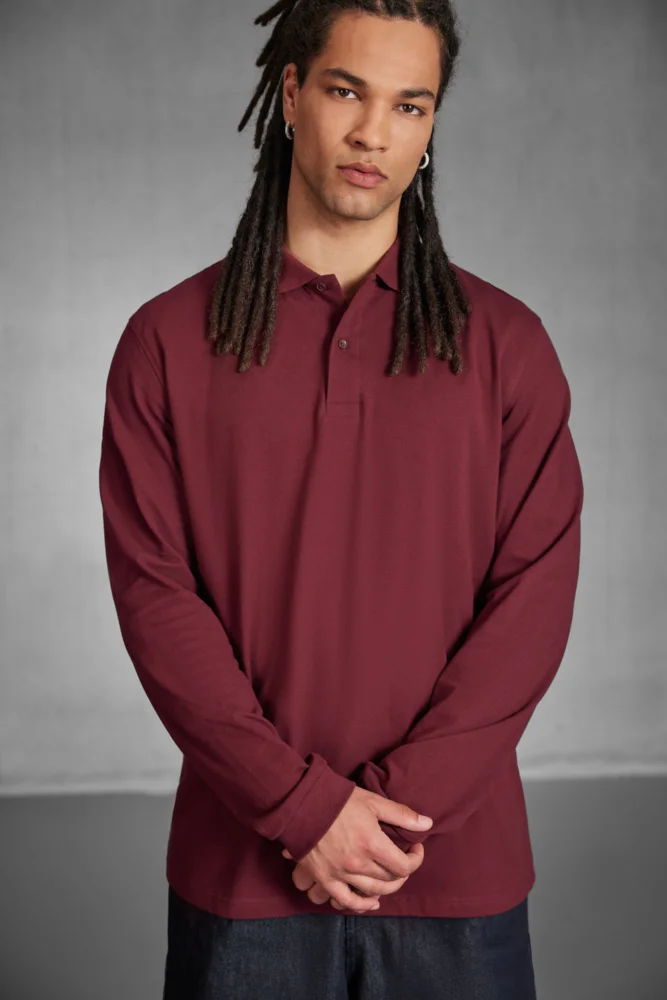 Piqué Polo langarm