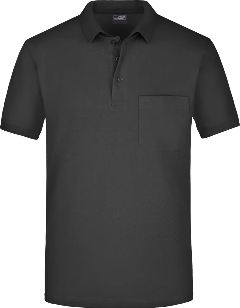 Piqué Polo mit Brusttasche