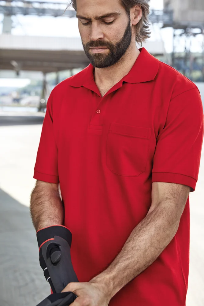 Piqué Polo mit Brusttasche