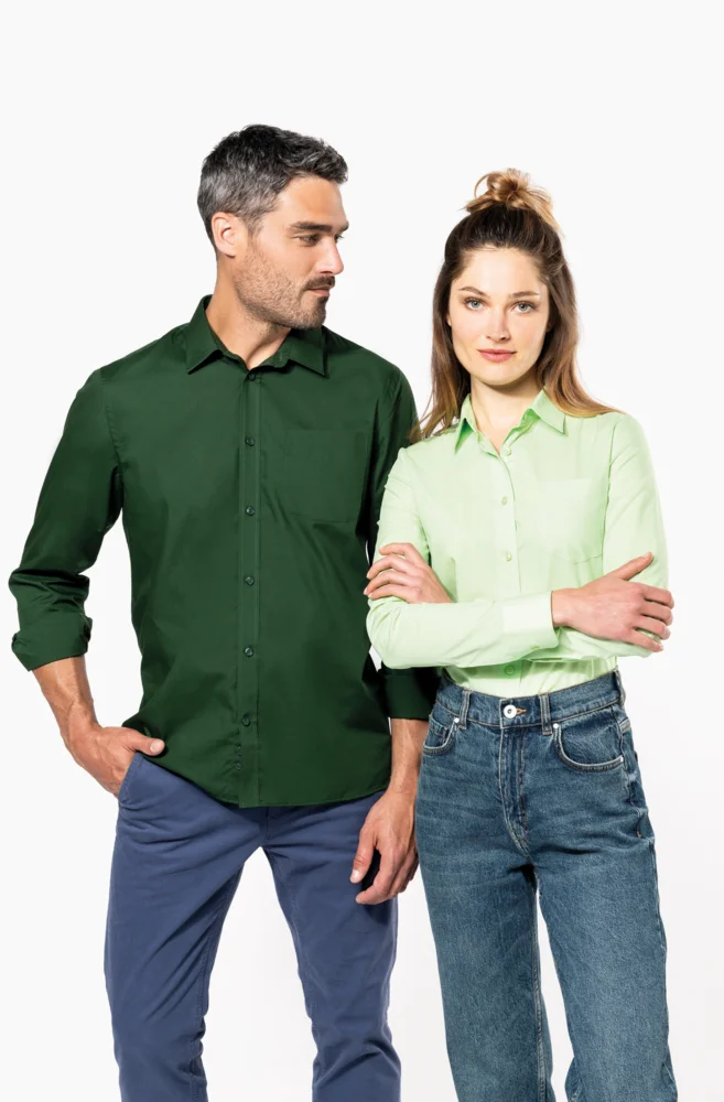 Popeline Bluse "Jessica" langarm