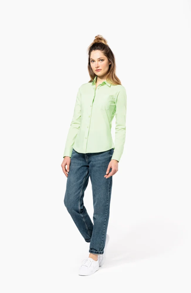 Popeline Bluse "Jessica" langarm