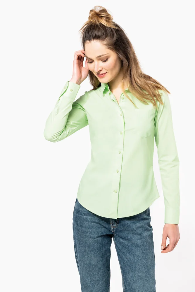 Popeline Bluse "Jessica" langarm