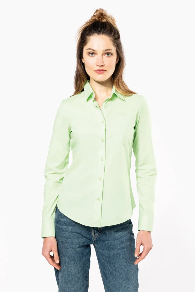 Popeline Bluse "Jessica" langarm