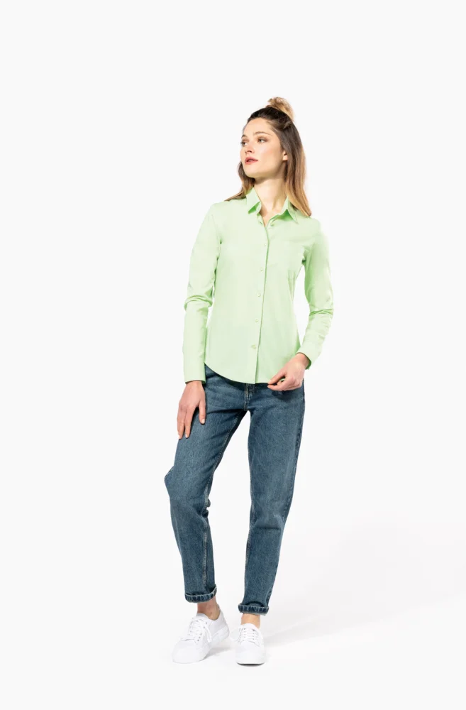 Popeline Bluse "Jessica" langarm