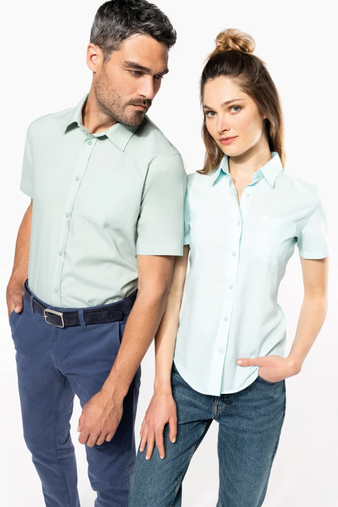 Poplin Blouse "Judith" short-sleeve