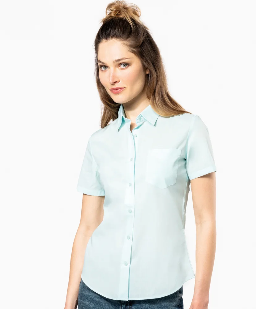 Poplin Blouse "Judith" short-sleeve