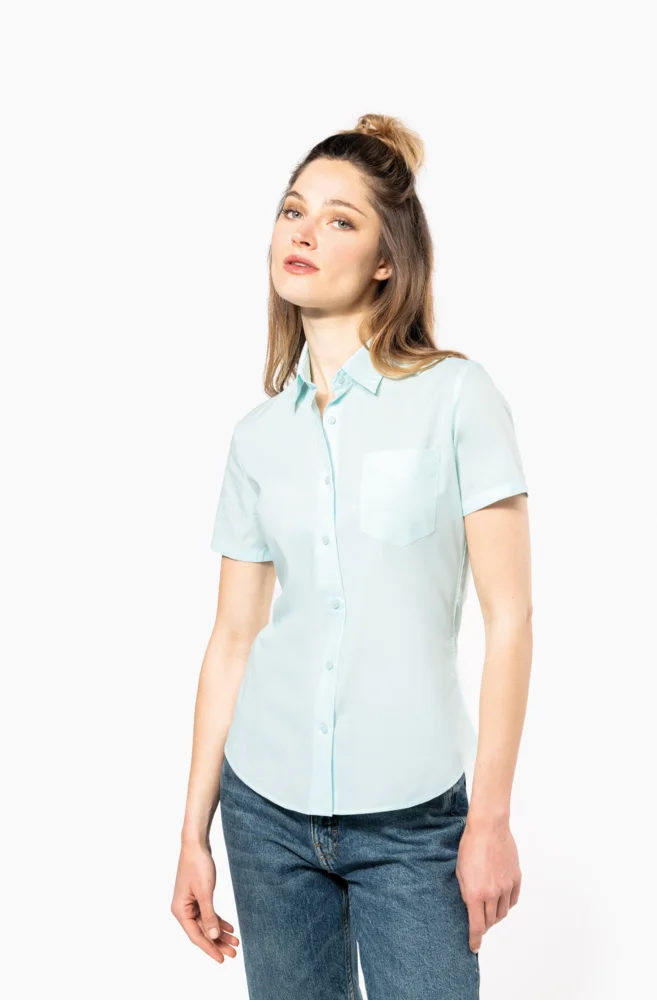 Poplin Blouse "Judith" short-sleeve