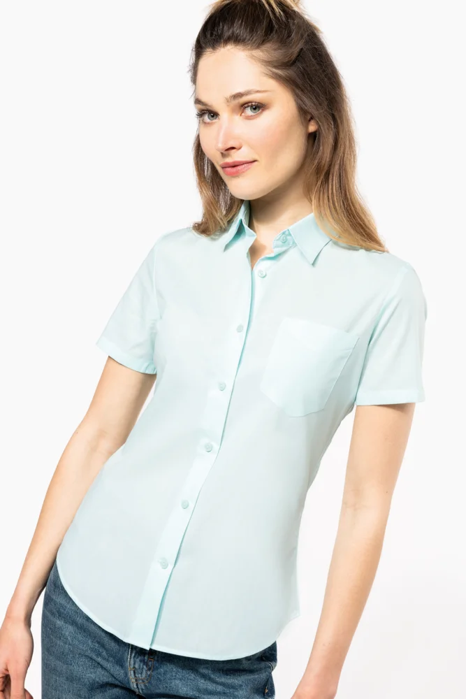 Poplin Blouse "Judith" short-sleeve