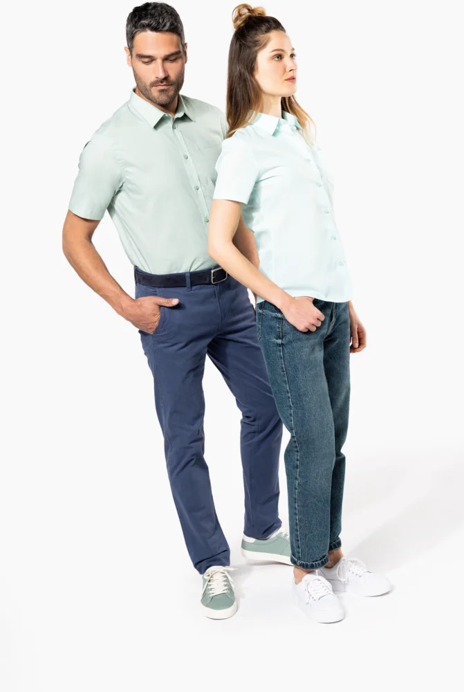 Poplin Blouse "Judith" short-sleeve