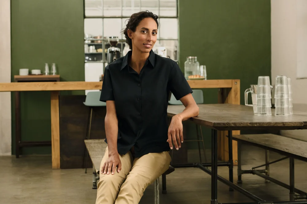 Poplin Blouse short-sleeve