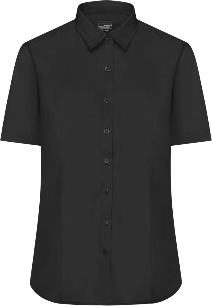 Popeline Bluse kurzarm