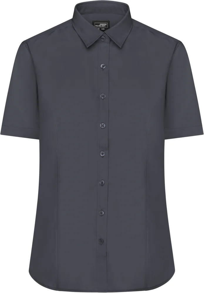 Popeline Bluse kurzarm