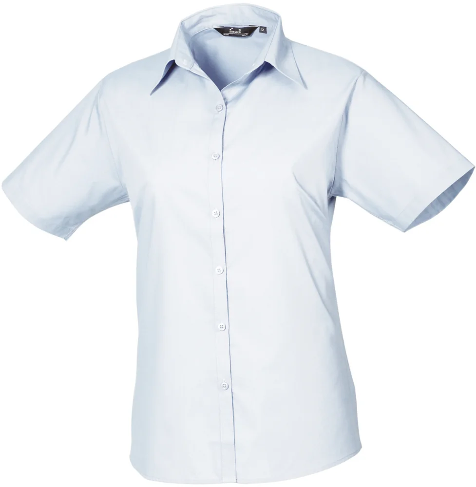 Popeline Bluse kurzarm