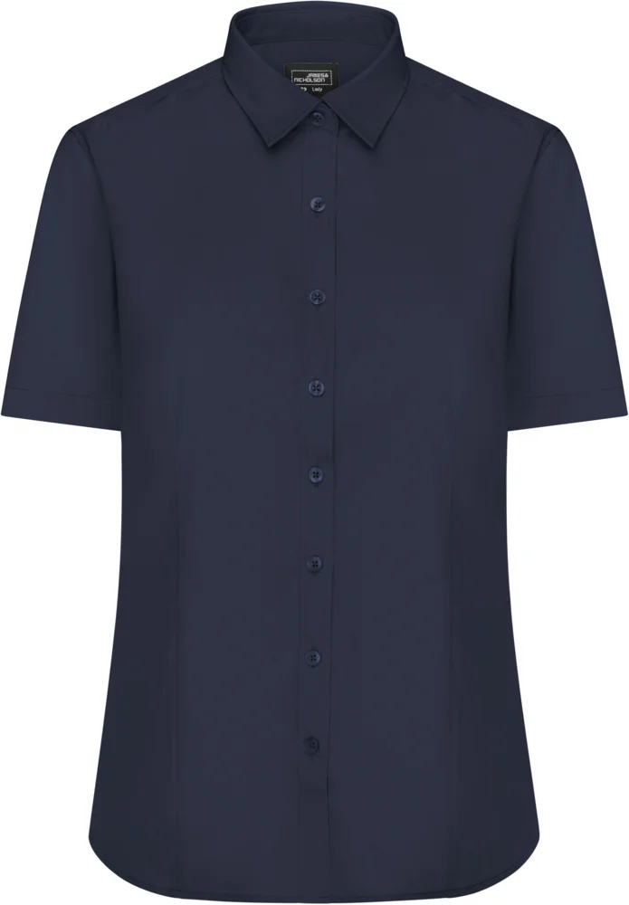 Popeline Bluse kurzarm