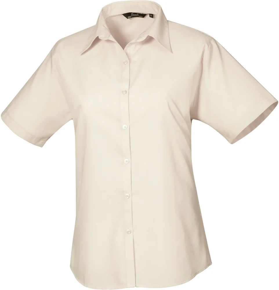 Popeline Bluse kurzarm