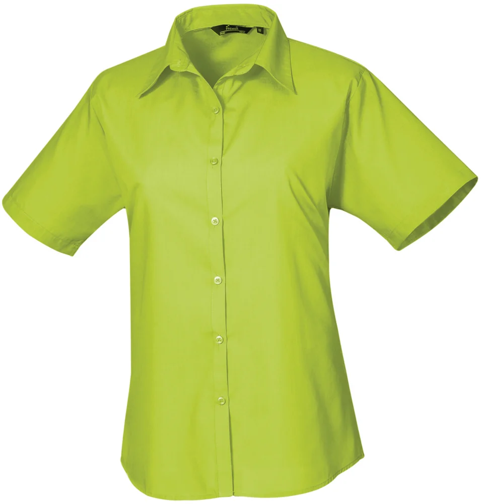 Popeline Bluse kurzarm