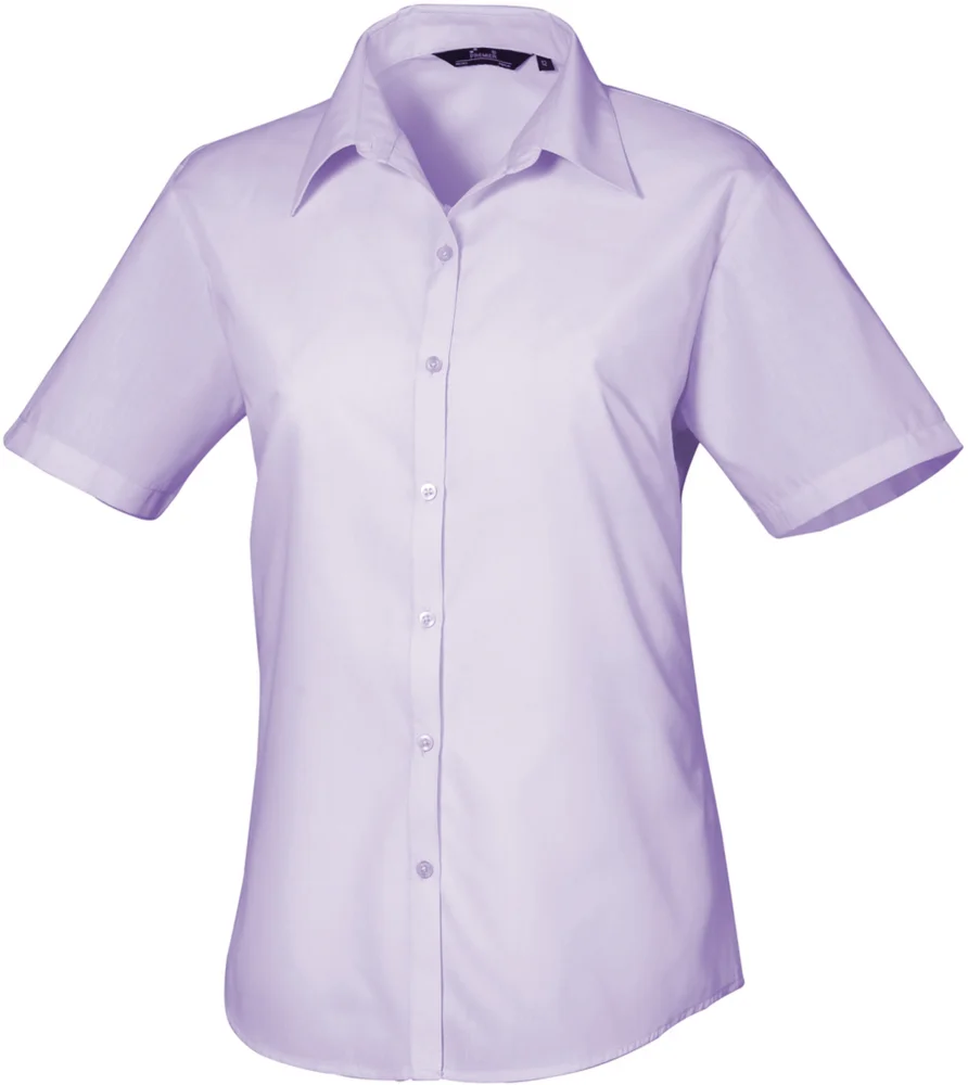 Popeline Bluse kurzarm